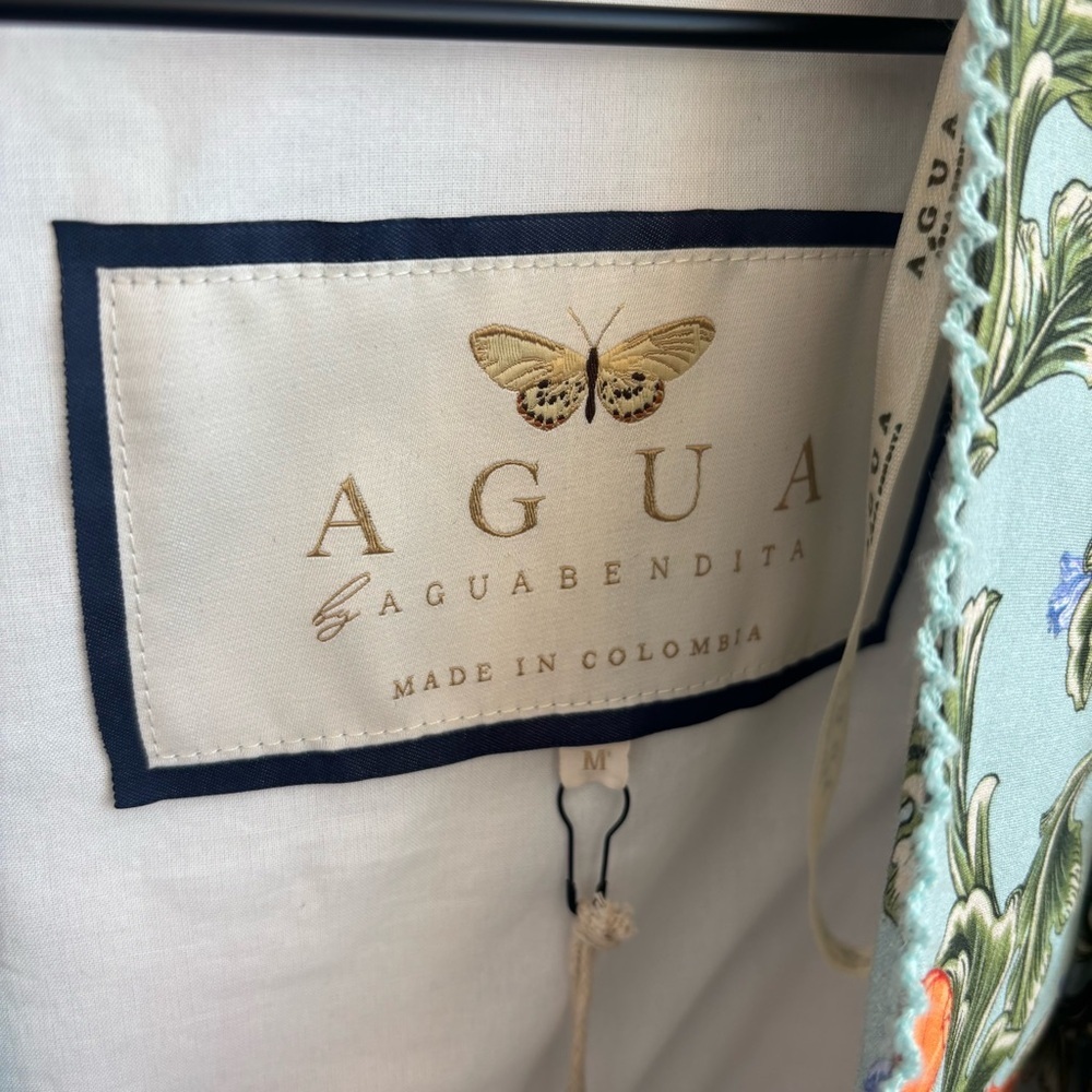NWT AGUA BY AGUA BENDITA AVENA PEONIA ATARDECER MINI DRESS, SIZE M - Picture 16 of 16